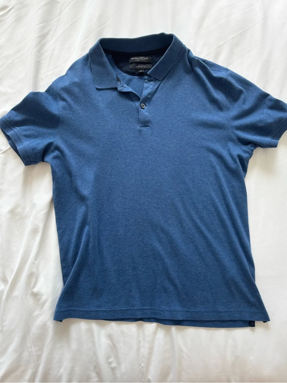 Banana Republic Men's Heathered Navy Polo